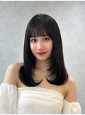 韓国小顔顔周りレイヤーカットミディアム美髪イメチェン池袋