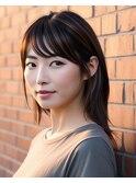 ナチュラルハイライト　ベージュブラウン