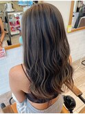 ダブルカラーベージュカラーケアブリーチカラーバレイヤージュ