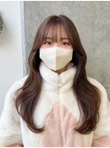 レイヤーカット/くびれレイヤー/ベージュカラー