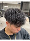 ソフトツイストパーマ/メンズ/刈り上げ/眉毛/ツイスト