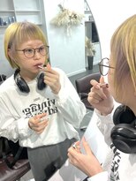 アオ(AO。)&nbsp;前髪カット/ボブ/顔周りレイヤー/デザインカラー