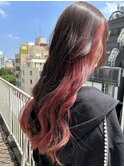 ブリーチ＆ダブルカラーインナーカラーピンク池袋