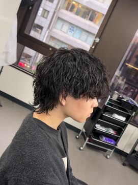 プルーブトウキョウ 渋谷(PROVE TOKYO) 爽やかビジネスツーブロック無造作ナチュラル波巻きパーマウルフ