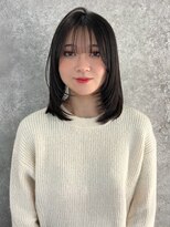 アイリス 天文館店(AIRIS) シースルーバング 顔周りカット 透明感カラ ダークブラウン 美髪