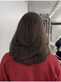 ハイレイヤーレイヤーカットブリーチ無しカラー顔周り