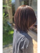 ルシードスタイル キューブ(LUCIDO STYLE Cube)&nbsp;くびれミディアムレイヤー×艶ブラウン