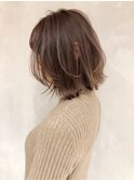 カーキアッシュレイヤーボブ_ローライトスリークボブ_ba278842