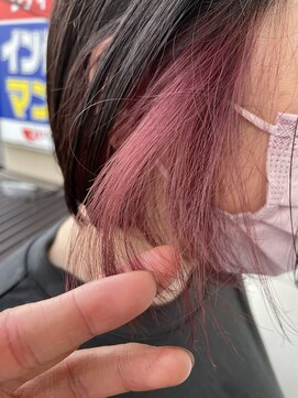 サロンドミルク 新百合ヶ丘店(salon de MiLK) *ピンクカラーインナーカラーイヤリングカラー新百合ヶ丘ボブ
