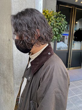 レフ(LEF) 【メンズパーマスタイル】ミディアムヘア/ウェーブパーマ