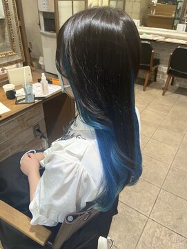 ネオリーブカップ 町田店(Neolive capu) インナーカラー☆サファイアブルー