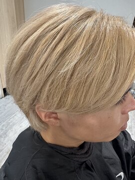 シエル 千葉店(CIEL) 【メンズ】マッシュウルフ×ホワイトミルクティーベージュ