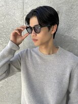 ノラギンザユー(NORA GINZA/U)&nbsp;センターパートニュアンスパーマダウンパーマコンマヘア黒髪