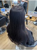 ブリーチなしのディープアメジスト