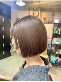 ボブ/前下がりボブ/ブラウン/ベージュブラウン