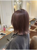 ラベンダーベージュ ぱっつとボブ*横浜