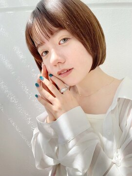 ロシェ 横浜店(loche) オリーブベージュ顔周りレイヤーカット×ショートボブ×横浜