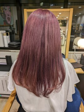 ヘアサロン ナノ(hair salon nano) ブリーチオンピンクカラー