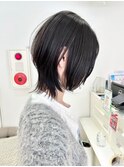 ショートウルフ/ウルフレイヤー/ハイレイヤー/小顔/黒髪