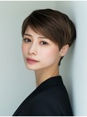 黒髪/ボブルフ/ネビージュ/小顔/ワンレン/柳沢/髪質改善/前髪