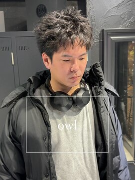 アウル 心斎橋(owl) 大人スパイキーショート×シャドウパーマ×フェザースパイキー