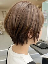 ニコ(nico...)&nbsp;シドウ/20代30代40代/パーマなしショートボブ/アッシュベージュ