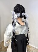 袴に合うツインアレンジヘア/ヘアセット【カミケン黒岩店】