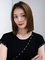 エインアンリー 表参道(AIN.ANLY.) 3耳かけボブパーマオリーブベージュボブウェーブミディアム小顔