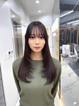 ラピス 渋谷本店(Lapis) レイヤーカット/ミニウルフ/チェリーブラウン