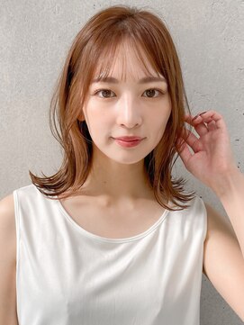 エトラ 渋谷店(etora) 前髪 外ハネボブ ミニウルフ  ホワイトグレージュ"