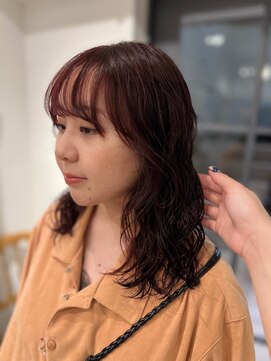 クレビア 名古屋(CreBiA) ナチュラルレッド+パーマ