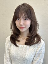 ライン(LINE)&nbsp;韓国風/レイヤー/前髪カット/オリーブ/透明感/ハッシュカット