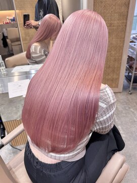 サンク 原宿 表参道(cinq) 韓国顔周りレイヤーボブヘーゼルグレージュミルクティーベージュ