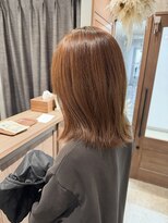 マーシュアトレ(marshu atre)&nbsp;★くくれる切りっぱなしボブとブラウンカラー★