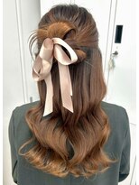 スタイル 横浜(STYLE)&nbsp;結婚式お呼ばれハーフアップ／ヘアセット/アレンジ/ビックリボン