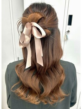 スタイル 横浜(STYLE) 結婚式お呼ばれハーフアップ/ヘアセット/アレンジ/ビックリボン