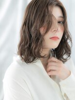 ドクターズサロン LAB 小山店 抜け感センターパートゆる巻ウェーブボブディu小山20代30代40代