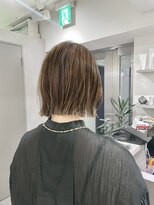 ピークス 渋谷店(Peaks) ミルクグレージュ/くびれレイヤーボブ/韓国巻き/顔周りカット