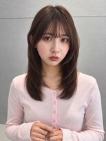 トリッカ シブヤ(TRICCA SHIBUYA)&nbsp;鎖骨ミディアム/レイヤーカット/ダークブラウン/透明感カラー