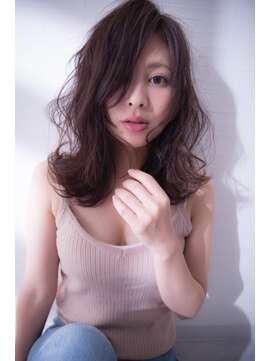 ヘアーメイク ブランニュー 東生駒店(hair make Brand new) 【ウェットヘア*透明感】ヌーディーベージュ+ゆるふわ巻き