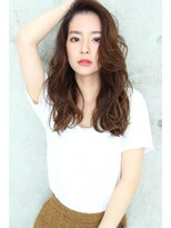 ブラン 梅田(Blanc)&nbsp;【Blanc/梅田】無造作カール＿くびれセミディ＿斜めバングha３