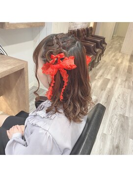 ヘアセット アリエス 新宿駅前店(aries) ハートハーフツイン