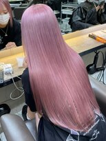 ベレーザ 渋谷(BELEZA)&nbsp;ba1696ダスティ―ピンクロングレイヤーコットンピンクアッシュ