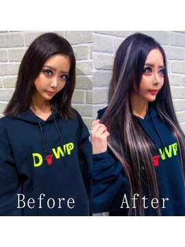 あるじゃんすー 池袋店 ブラック×パープルシルバー#シールエクステ#大人かわいい#池袋