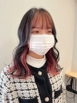レンク(LENC) インナーカラー×インナーピンク