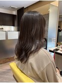 ＼艶カラー／アッシュブラウン×セミロング