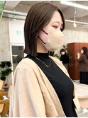 ボブ×オリーブグレージュ×髪質改善カラー