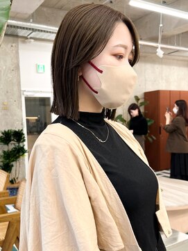 ノエ(noe) ボブ×オリーブグレージュ×髪質改善カラー