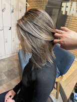 ラフ(LAFF)&nbsp;#バレイヤージュ#グレージュカラー#ボブウルフ#ココアベージュ