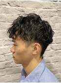 スパイラルパーマ/メンズパーマ/ショート/ツーブロック/マッシュ